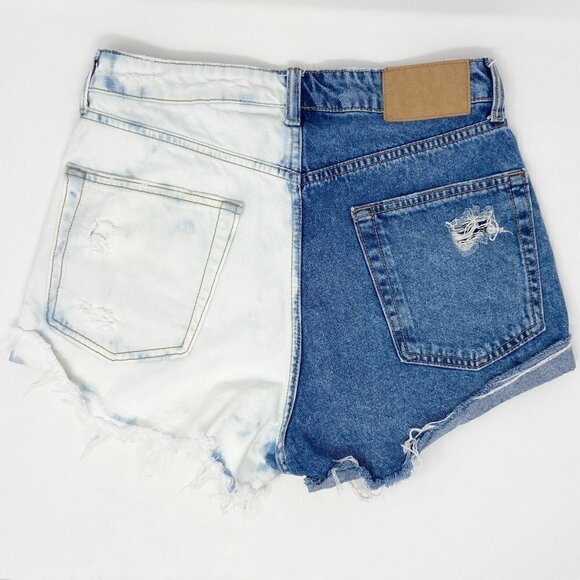 H & M | Bleached Distressed Cut-off Denim Shorts 8 - Picture 2 of 8